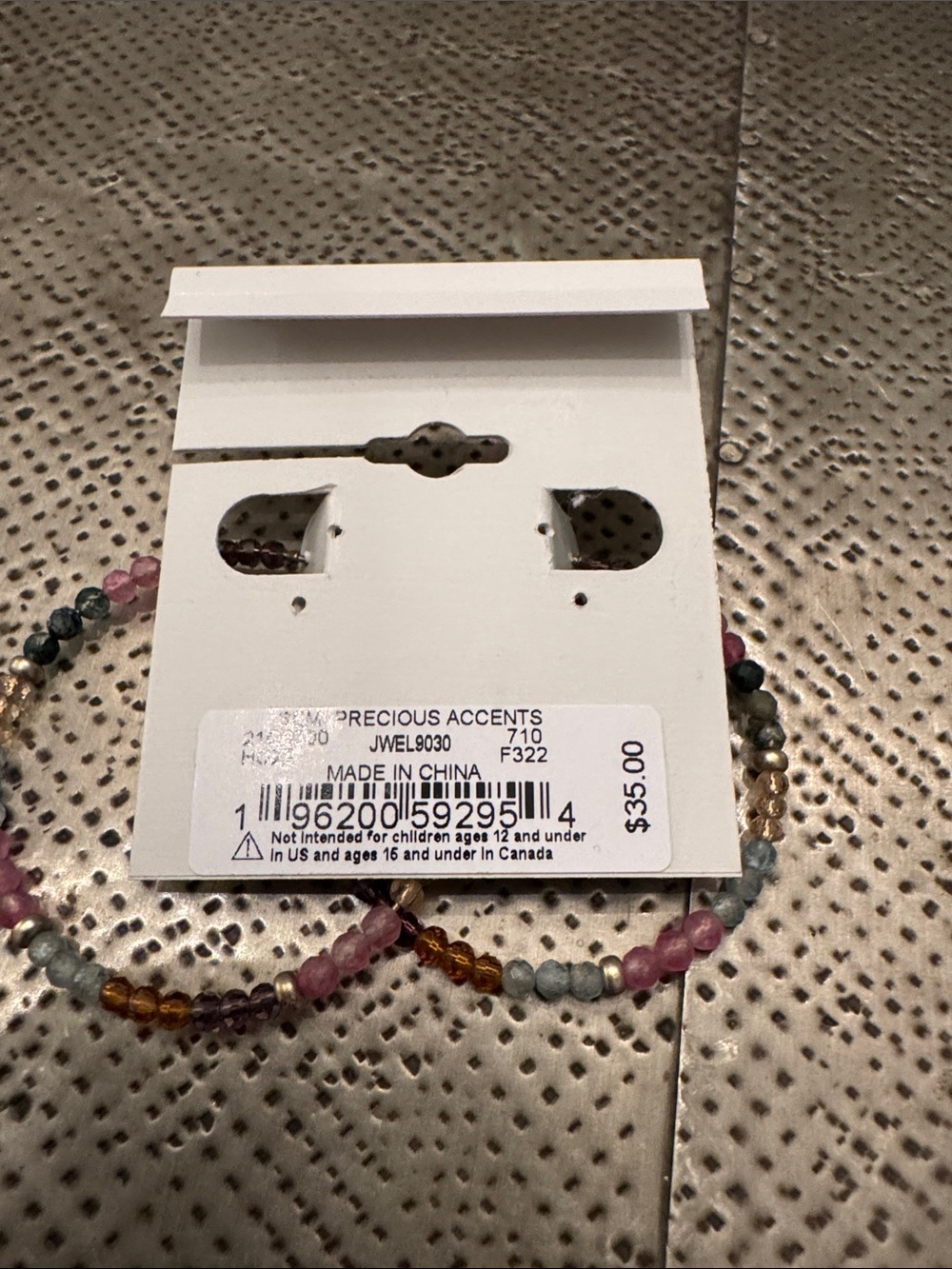 NWT Lucky Brand SEMI-PRECIOUS Beaded Hoop Earrings - Picture 3 of 4